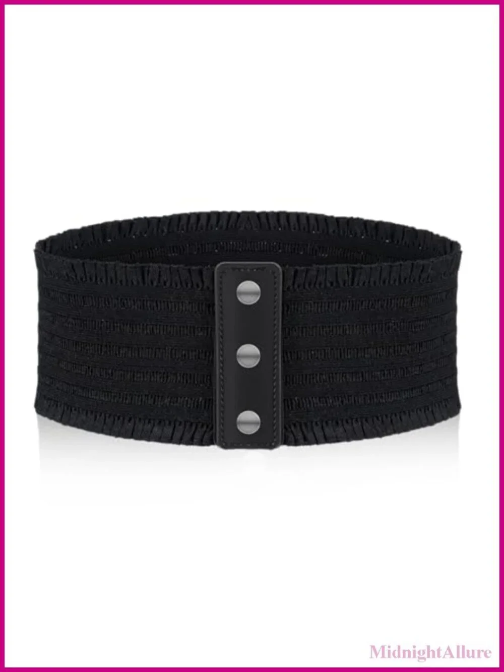 Wide Elastic Stretchy Belt for Women Snap-Button Corset Waistband for Dresses